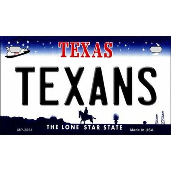 NFL Houston Texans License Plate Super Bowl New Retro Auto Sign Metal Texas Logo - Picture 1 of 3